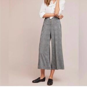 Maeve Wide-Leg Pants In houndstooth pattern